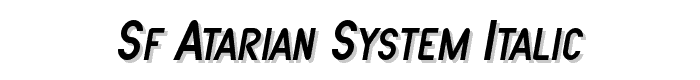 SF Atarian System Italic font